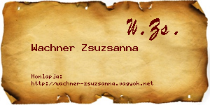 Wachner Zsuzsanna névjegykártya